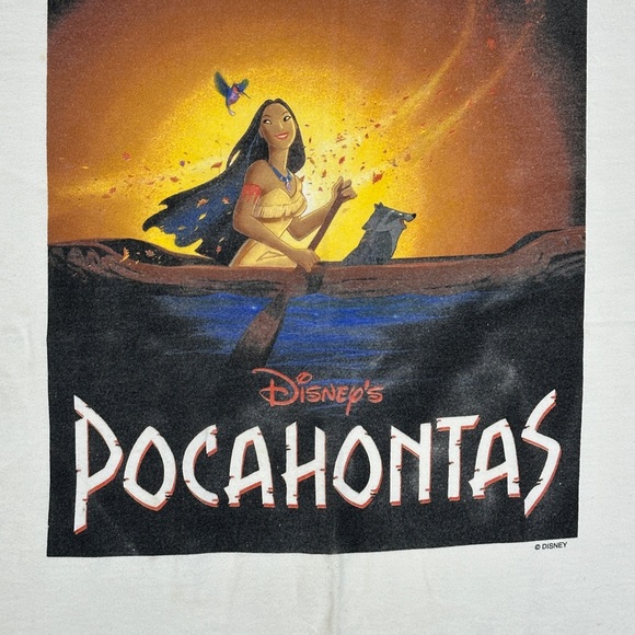 Vintage 90s Walt Disney Pocahontas Promo Single Stitch T-Shirt Size XL USA 1990s - Picture 7 of 16